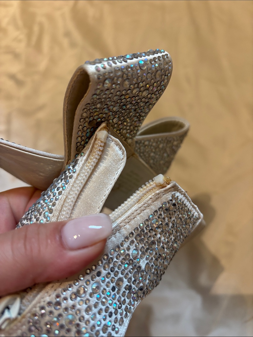 Betsey Johnson Silver Rhinestone Strappy High Heel Sandals - Picture 5 of 13